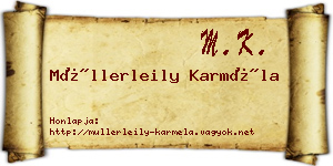 Müllerleily Karméla névjegykártya